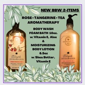 🔥"ROSE TANGERINE TEA" 2-ITEMS AROMATHERAPY BODY WASH & LOTION/NEW/BBW